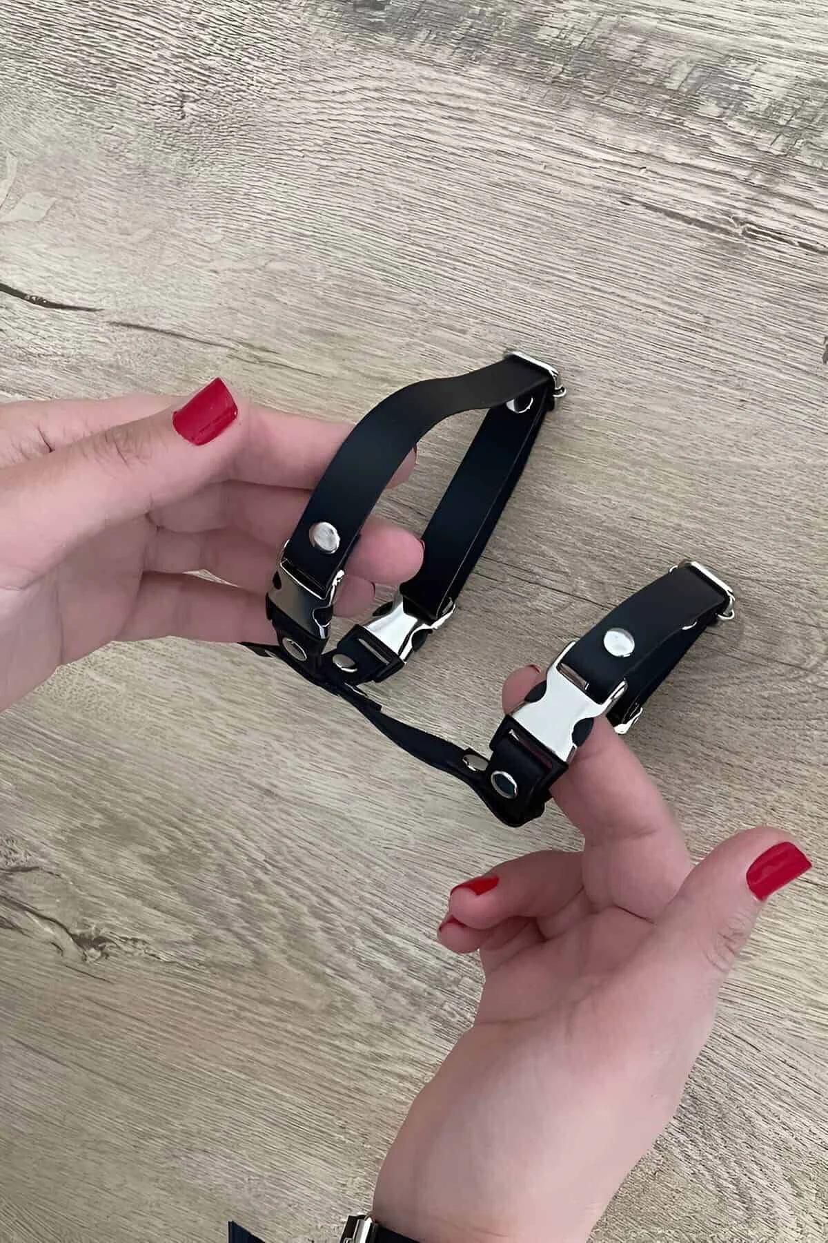 Adjustable Strappy Faux Leather Cross Body Harness