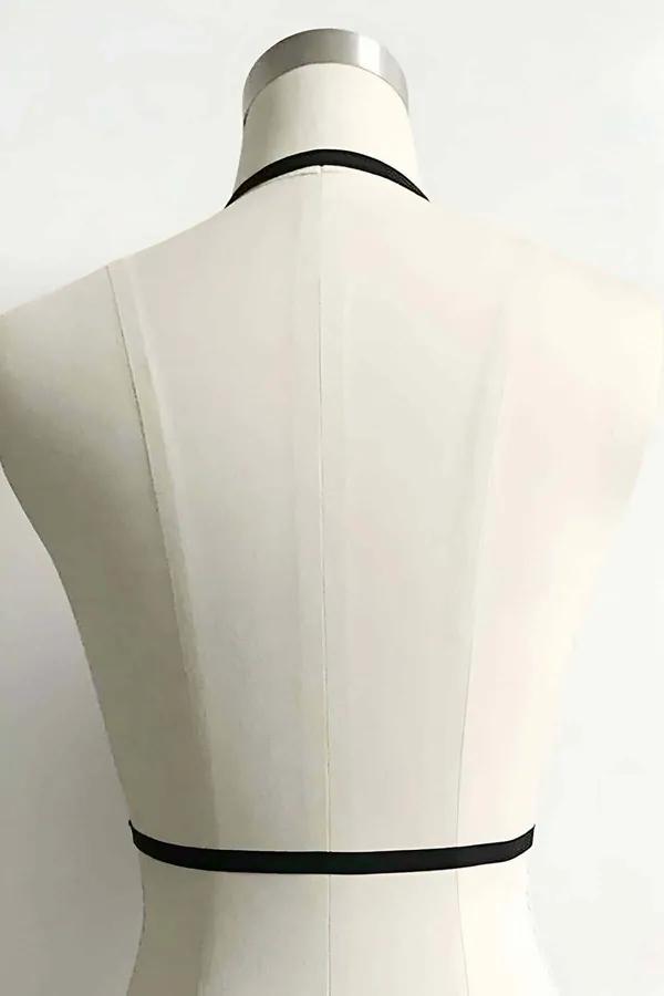 Adjustable Strappy Chest Harness with O-Rings
