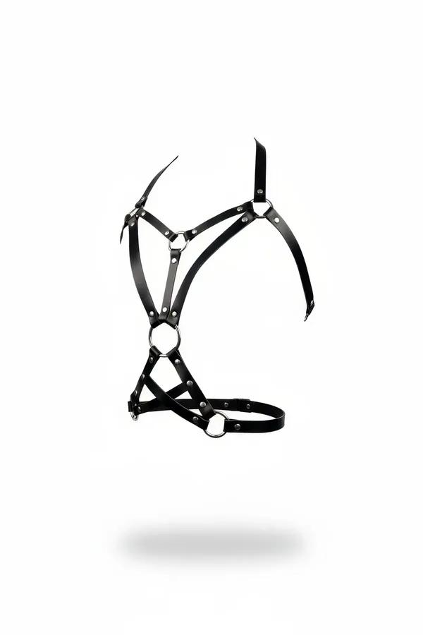 Strappy Body Harness with Central O-Ring Accent