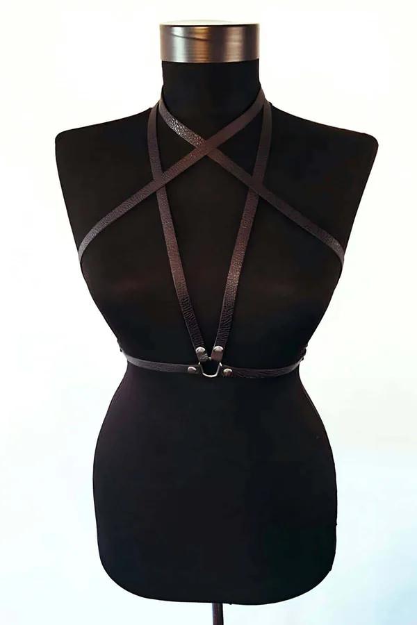 Strappy Starburst Chest Harness with O-Ring