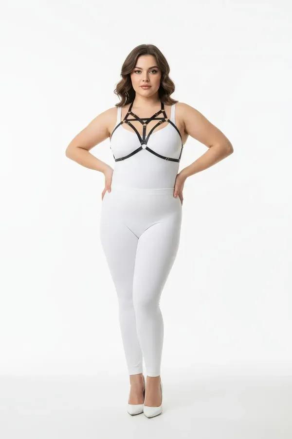Strappy Chest Harness with O-Ring Detail