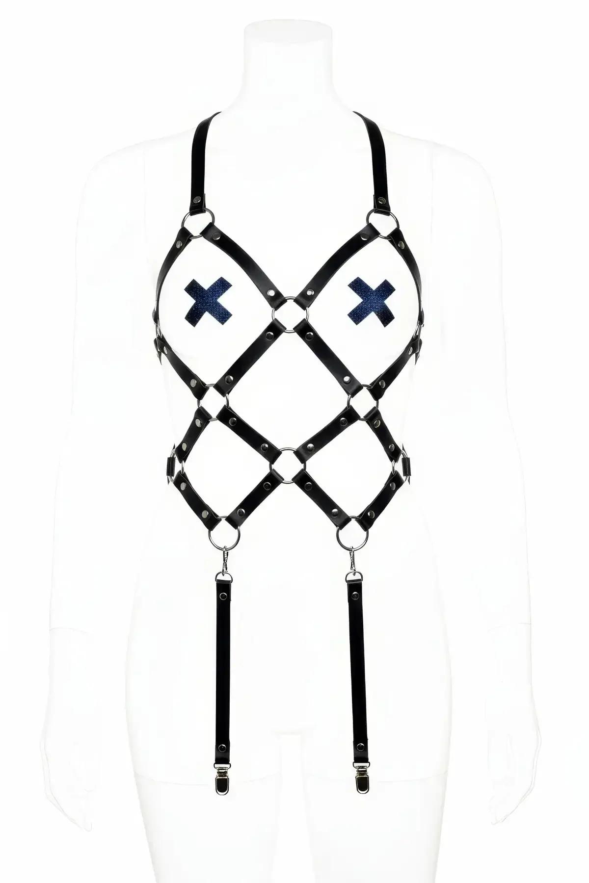 Cage Harness with X-Chest Detail & Garters