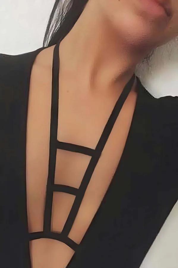 Strappy Plunge Chest Harness