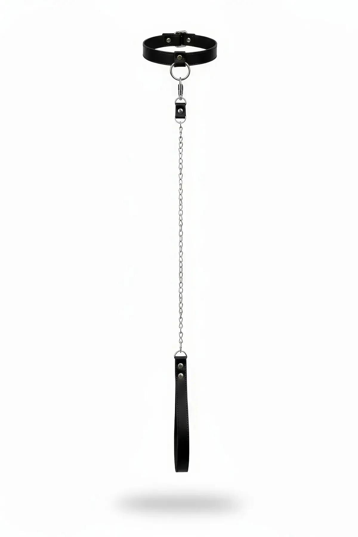 Choker with Detachable Chain Leash