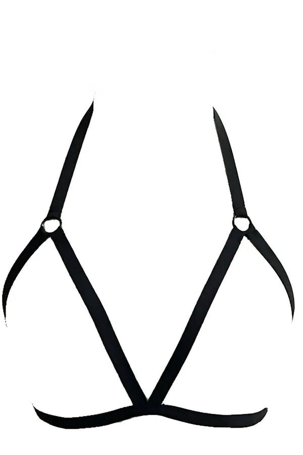 Strappy Chest Harness with O-Ring Detail
