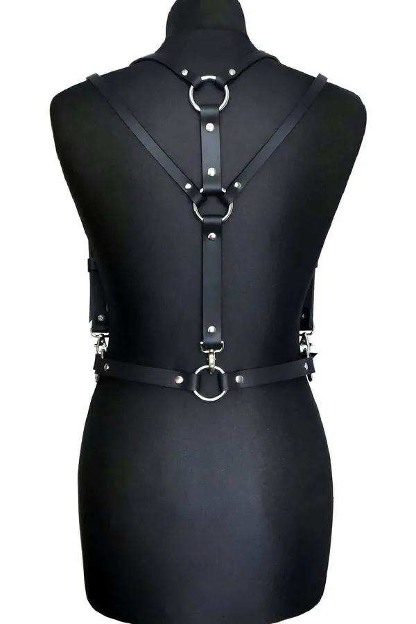 Adjustable Faux Leather Shoulder & Chest Harness