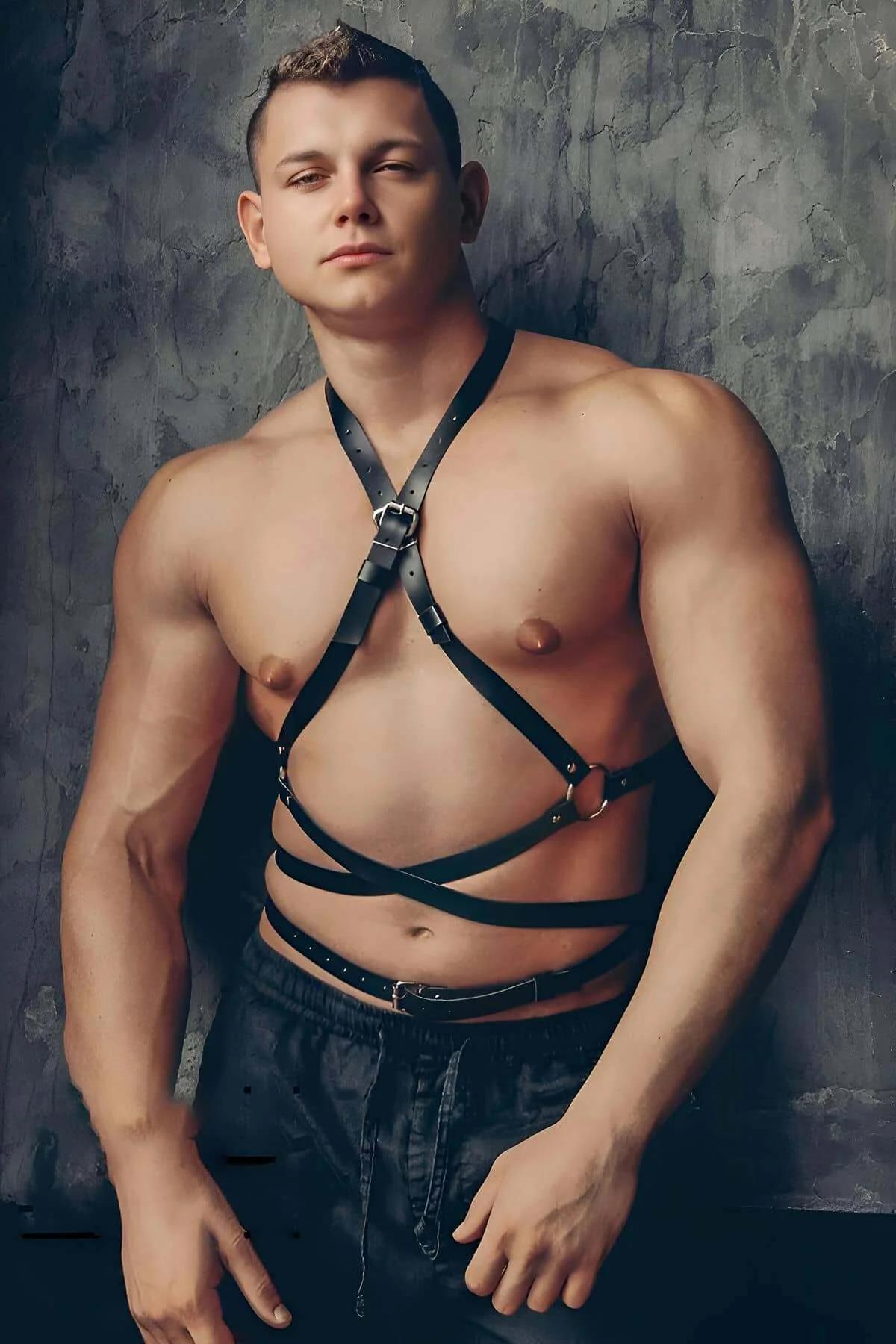 Adjustable Cross Chest & Waist Harness with O-Rings