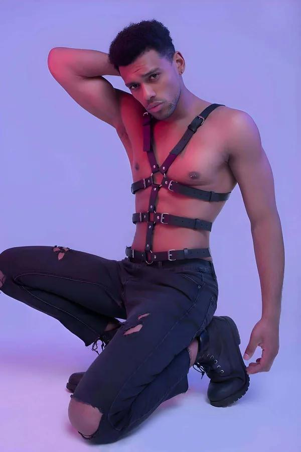 Adjustable Faux Leather Full Body Chest Harness