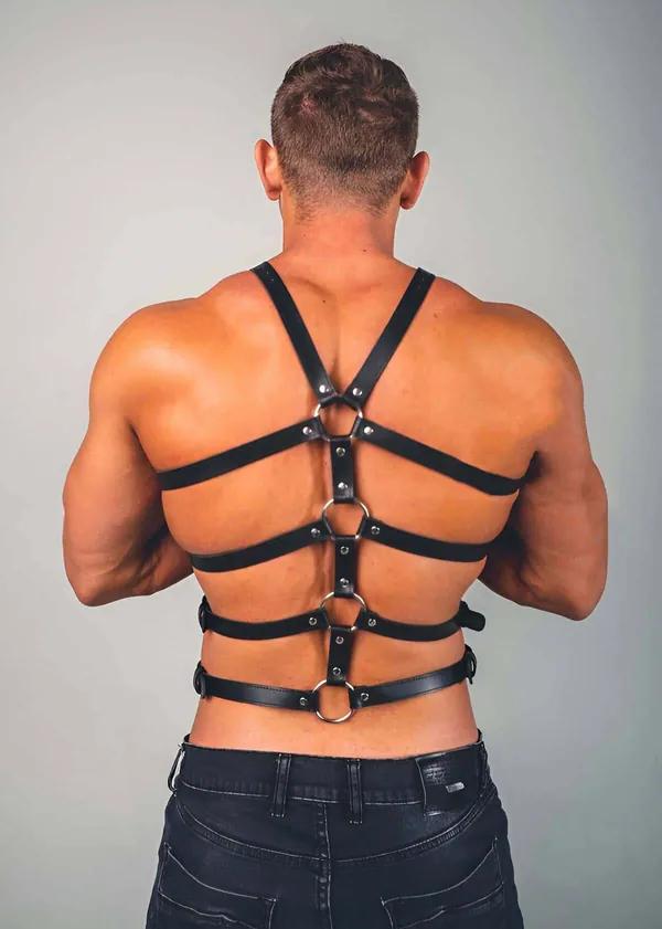 Adjustable Faux Leather Full Body Chest Harness