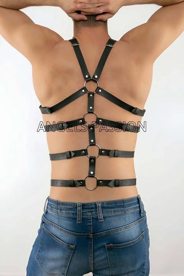 Adjustable Faux Leather Full Body Chest Harness