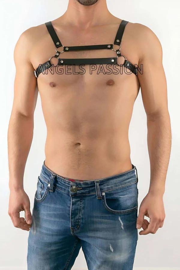 Chest Harness with Parallel Straps and O-Rings