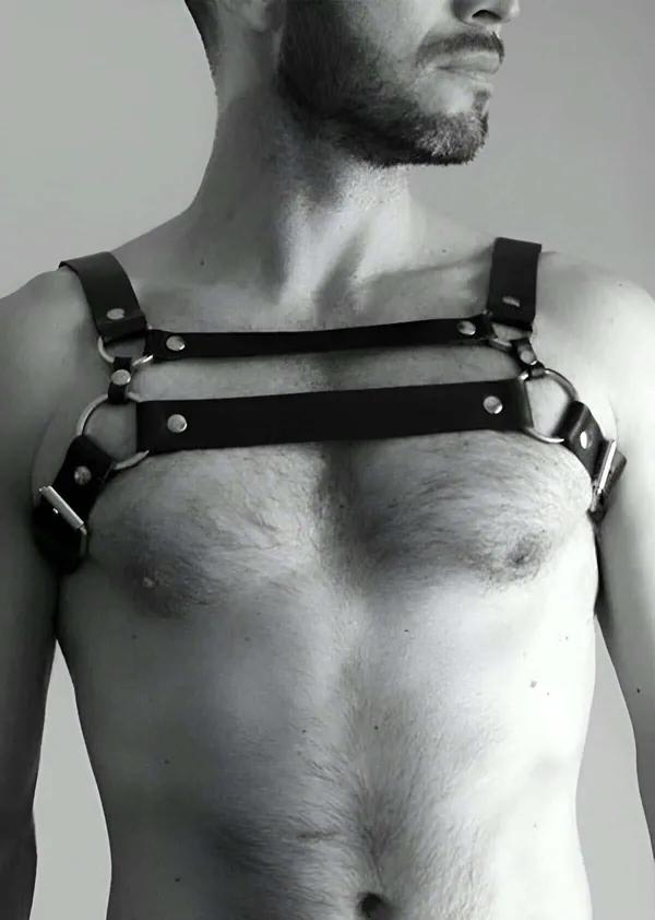 Chest Harness with Parallel Straps and O-Rings
