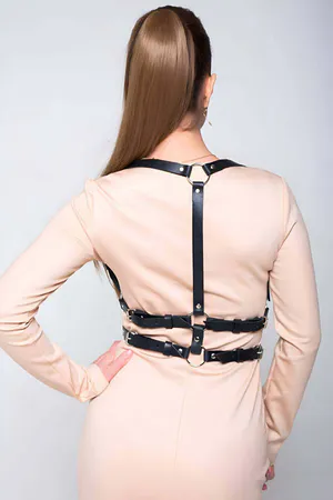 Leather Accessory on Dress - APFT204