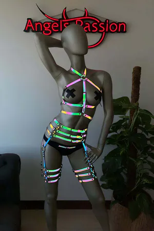 Special Products for Reels Videos Glowing in the Dark Reflective Harness Set