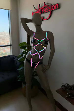 Dancer Clothing - Glow in the Dark Reflective Body Harness