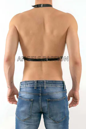 Men's Chest Harness with Chain - Men's Fancy Wear with Chain - Men's Chain Harness - APFTM74