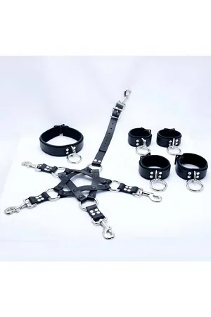 Men's Fancy Leather Harness Suit - APFTM86