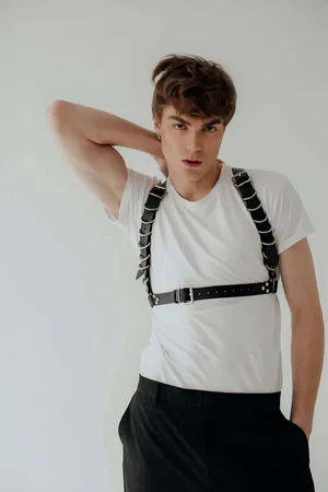 Stylish Men's Harness with D Ring Detail - APFTM92