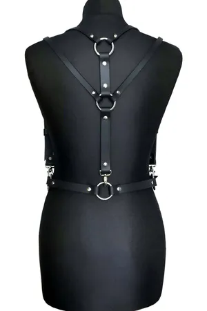 Sexy Leather Shoulder Chest Harness - APFT916