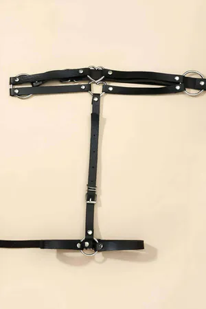 Sexy Leather One-Legged Garter Harness - APFT930