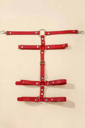 Stylish Leather One-Legged Garter Harness - APFT942
