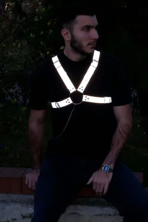 Glow in the Dark Reflective Men's Chest Belt - APFTM95