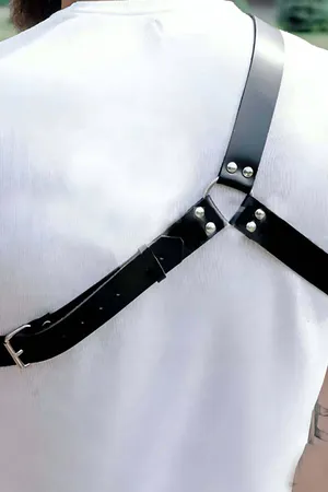 Men's One-Shoulder Leather Accessory - APFTM127