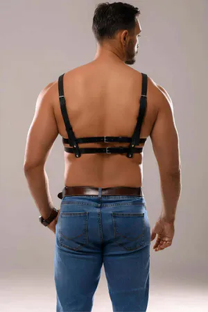 Men's Leather Sexy Chest Harness - APFTM138