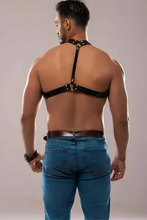 Men's Leather Chest Harness - APFTM139