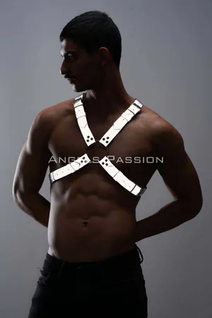 Glow in the Dark (Reflective) Men's Chest Harness, Party Accessory - APFTM95
