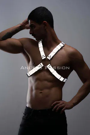 Glow in the Dark (Reflective) Men's Chest Harness, Party Accessory - APFTM95