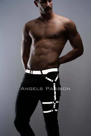 Glow in the Dark - Reflective Men's Leg Belt, Men's Leg Accessory, Men's Party Accessory - APFTM176