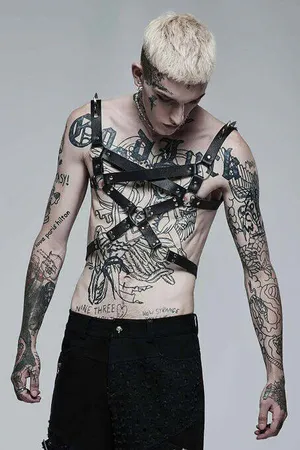Leather Men's Chest Harness - APFTM218