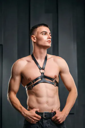 Men's Leather Chest Harness - APFTM227