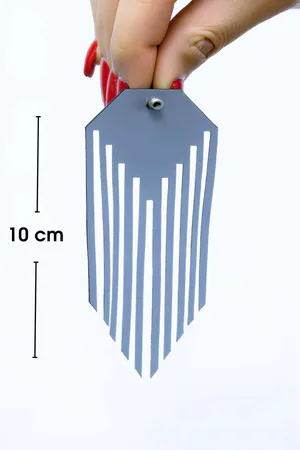 White Reflective Tassel Earrings, Stylish Laser Cut Earrings - APBJ016