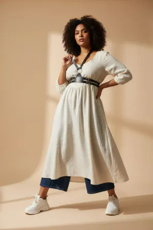 Plus Size Black Women's Corset Belt with Shoulder Strap Leather Combination Complement - APFT20