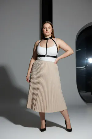 Plus Size Black Women's Belt Adjustable Leather Body Harness Accessory - APFT653