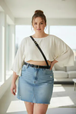 Plus Size Black Women's Leather Belt Body Accessory Style Suspender Model - APFT917