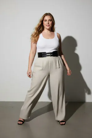 Large Size Black Women's Belt Thick Form with Double Buckle and Studded Detail - APFT1203