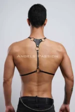 Men's Shoulder Harness - Sexy Men's Leather Harness - Men's Harness Underwear - SHM28 - Image 6