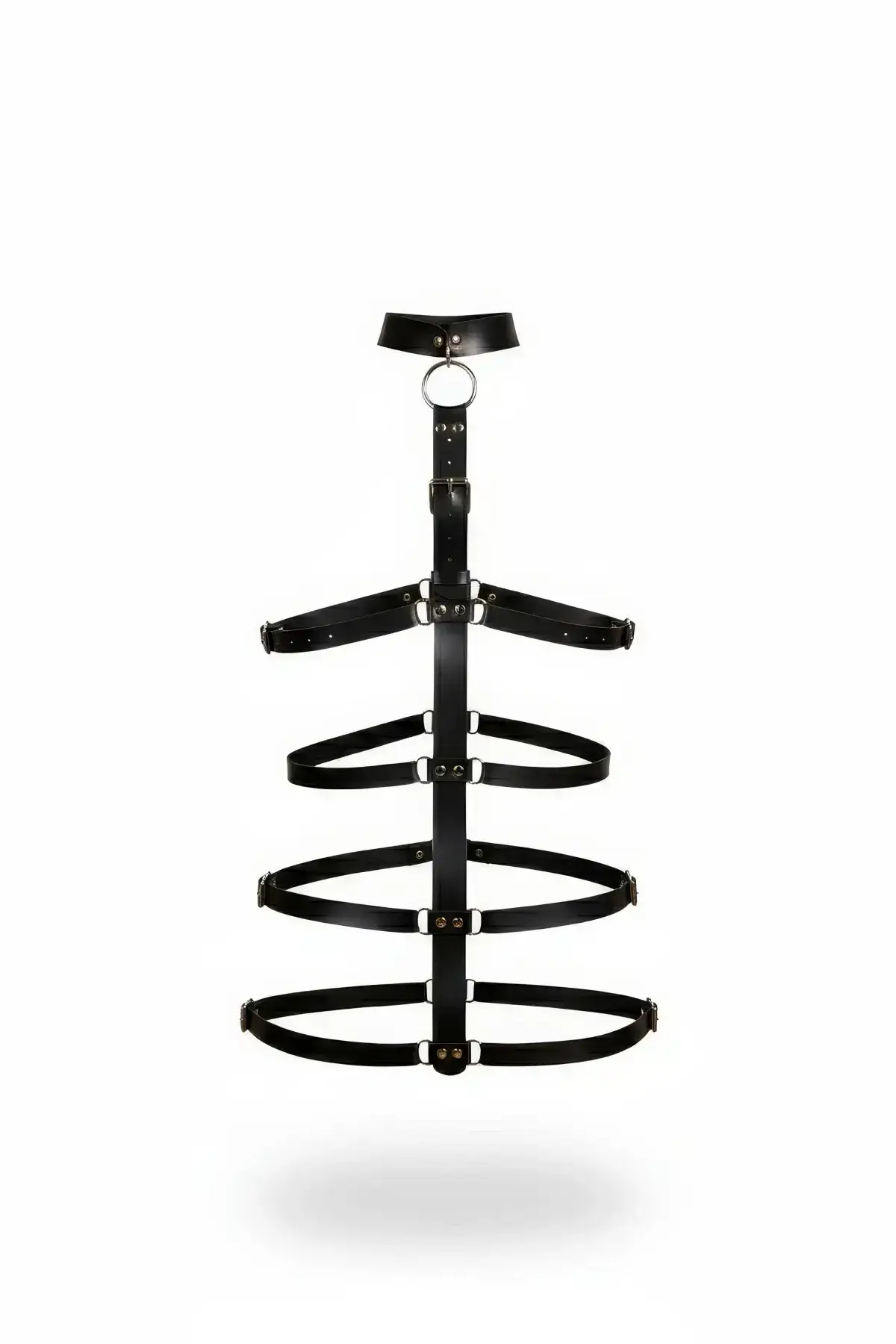 Black Whip - Handcuff Leather Body Cage Binding - SH1061